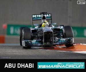 yapboz Nico Rosberg - Mercedes - 2013 Abu Dabi Grand Prix, gizli bir 3.
